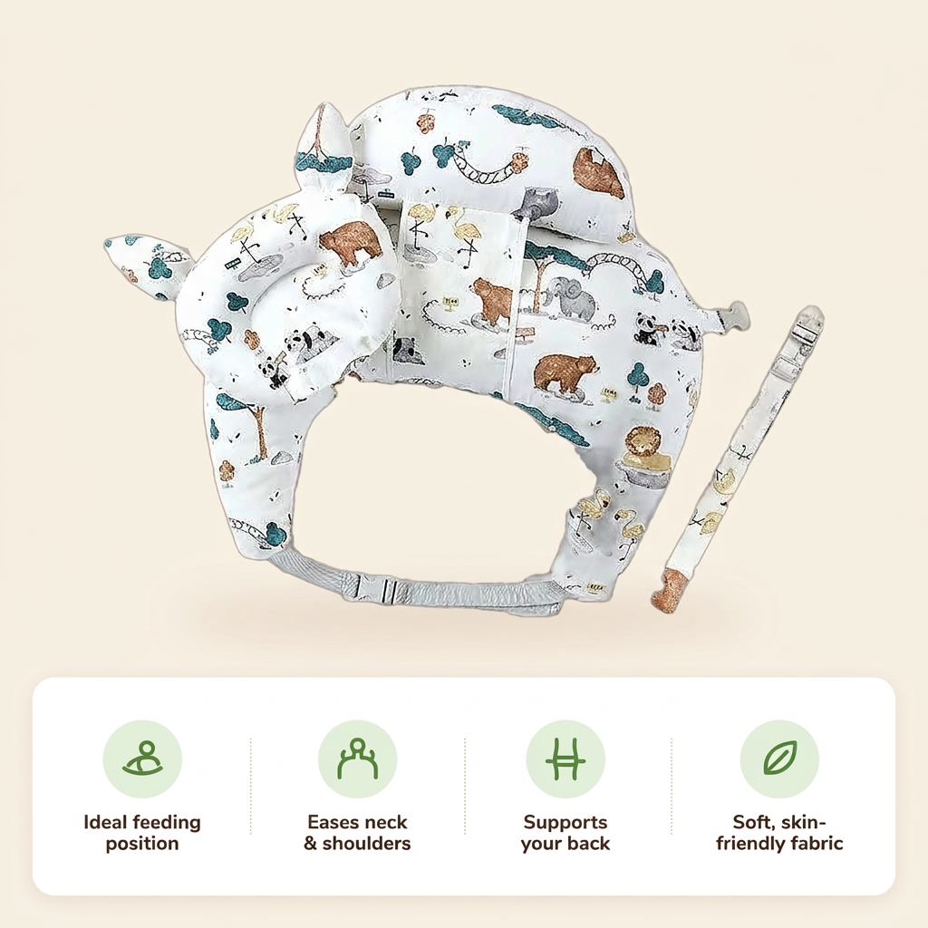 Bambu Kids Nursing Pillow for Breastfeeding & Bottle Feeding